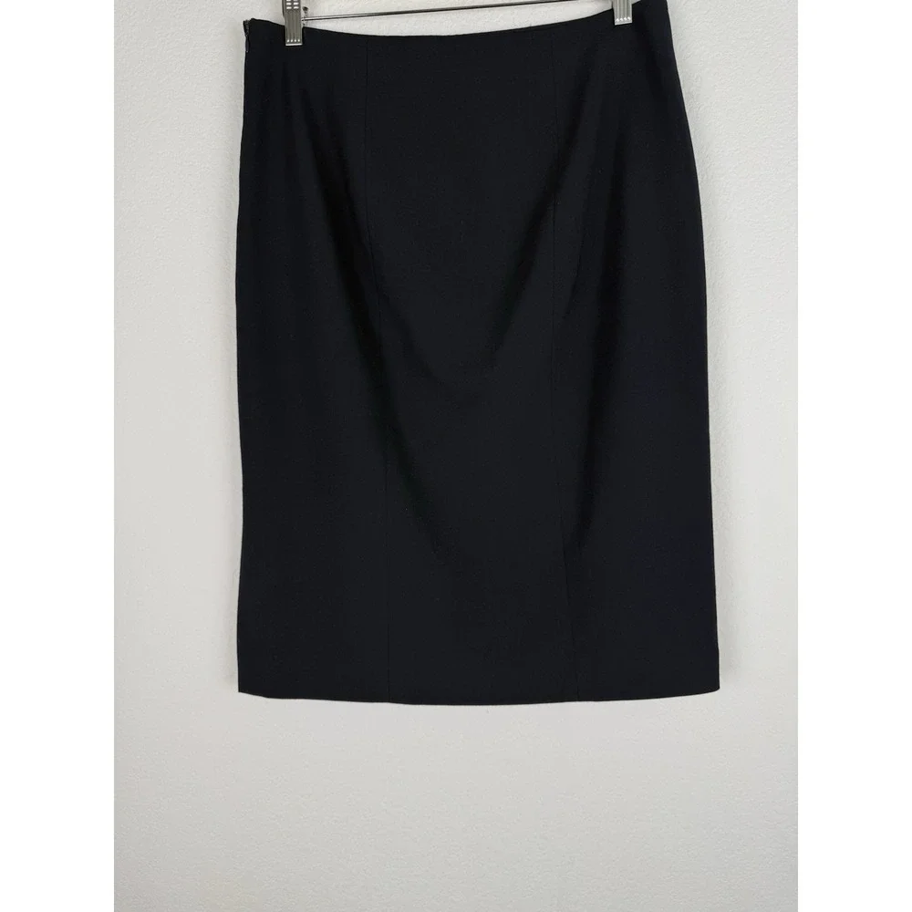 Ann Taylor‎ Women's Navy Blue Knee Length Career Pencil Skirt Size 10 Stretch
